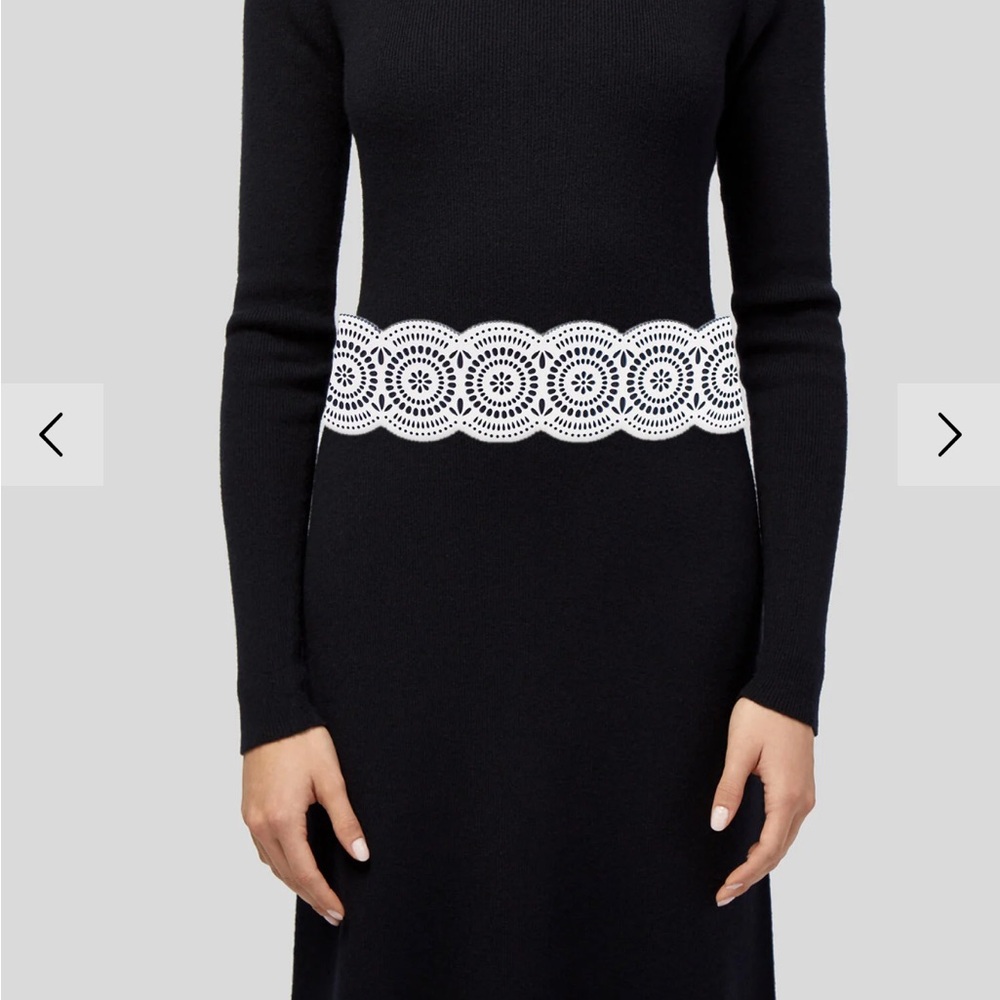 Carolina Herrera White Leather Belt